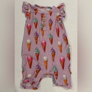 Little bum bums pink purple ice cream bamboo romper size 18-24 months
